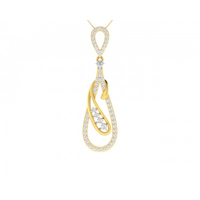 Rene Diamond Pendant in Gold
